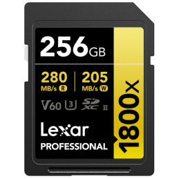Lexar SDXC Pro 1800x U3...